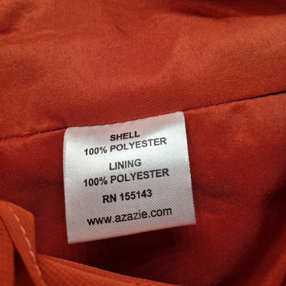 New Barbie x Azazie Paprika Ruffle Maxi Sheath Bow Chiffon Dress - Picture 10 of 12